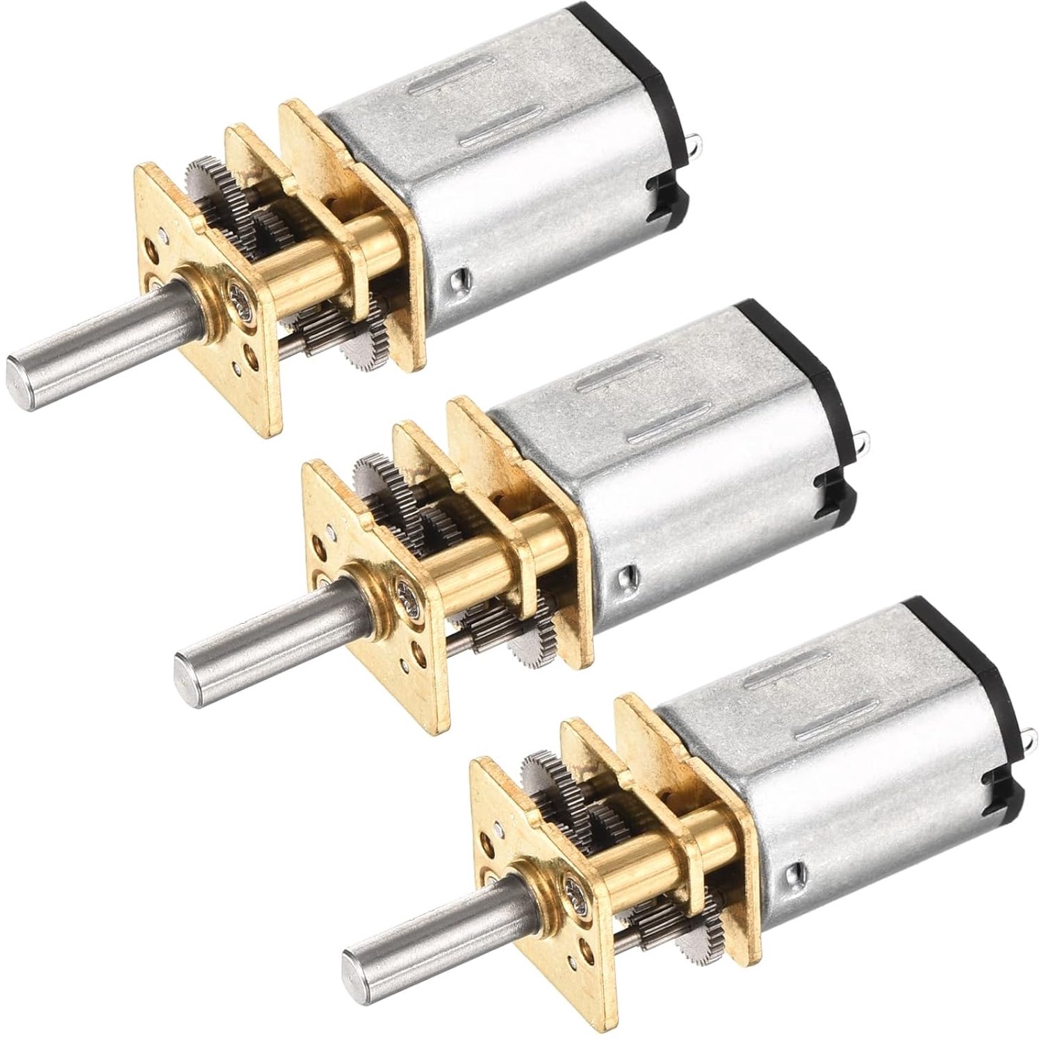 DMiotech 3pcs Drive Motor DC Micro 6V 60rpm Rated Torque 15 Output Wavelength 10mm Transmission Motor Mini Metal for - ShopVlot