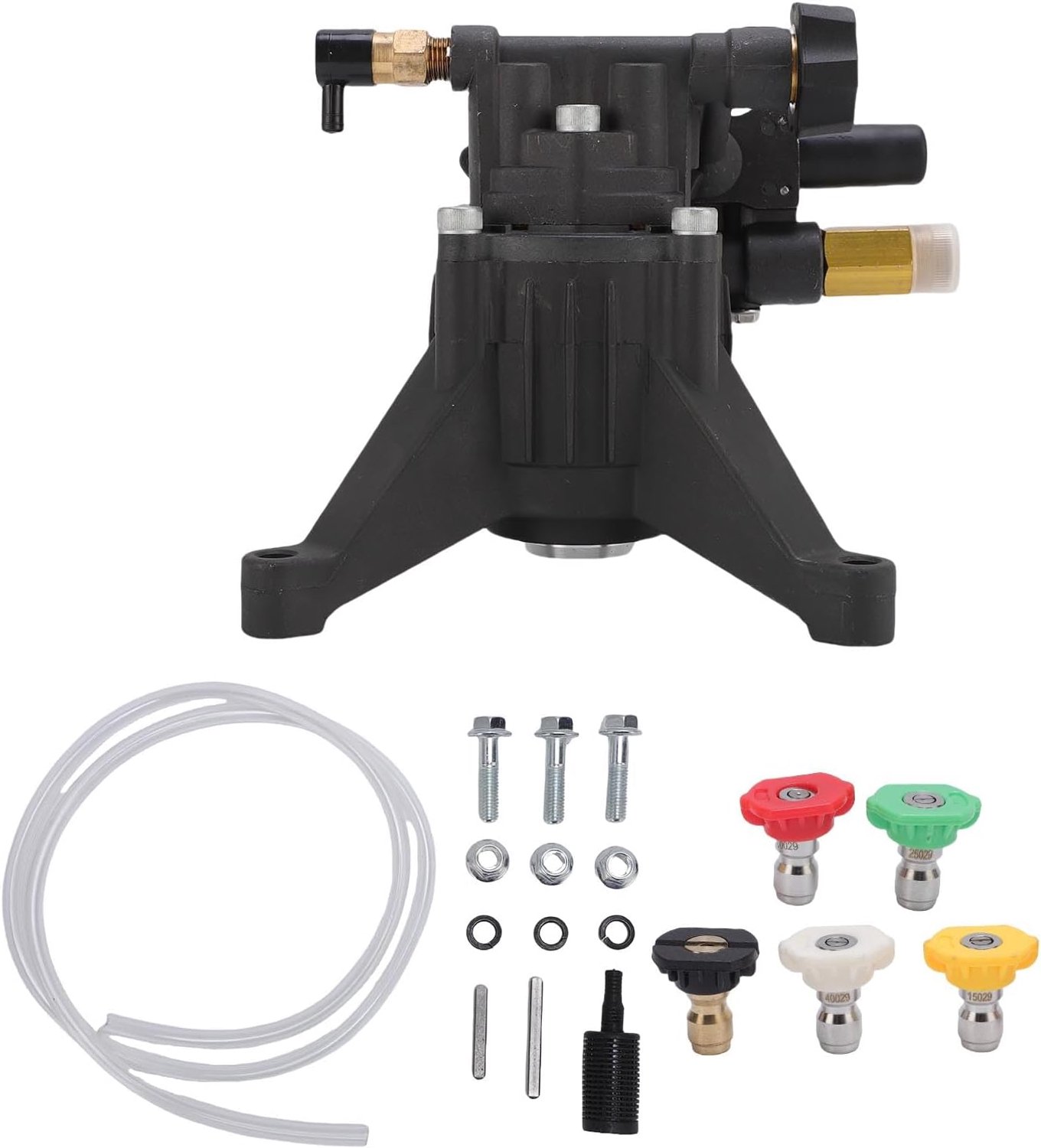 Hogedrukreinigerpomp 3/4 inch as horizontale vervanging voor Simpson Msh3125 Msh3125S Msh3224 3000Psi 2,4 Gpm roestvrij staal messing constructiesysteem ontlader voor krachtige