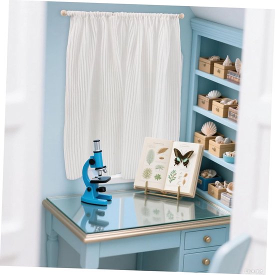 Miniatuurmeubelen Raamgordijnen Poppenhuismeubelen Realistische Miniatuurhuisstoffen Gordijnen Mini Huismeubelen Kleine Poppenhuismeubelen Kleine Meubels Miniaturen Wit — afbeelding 4