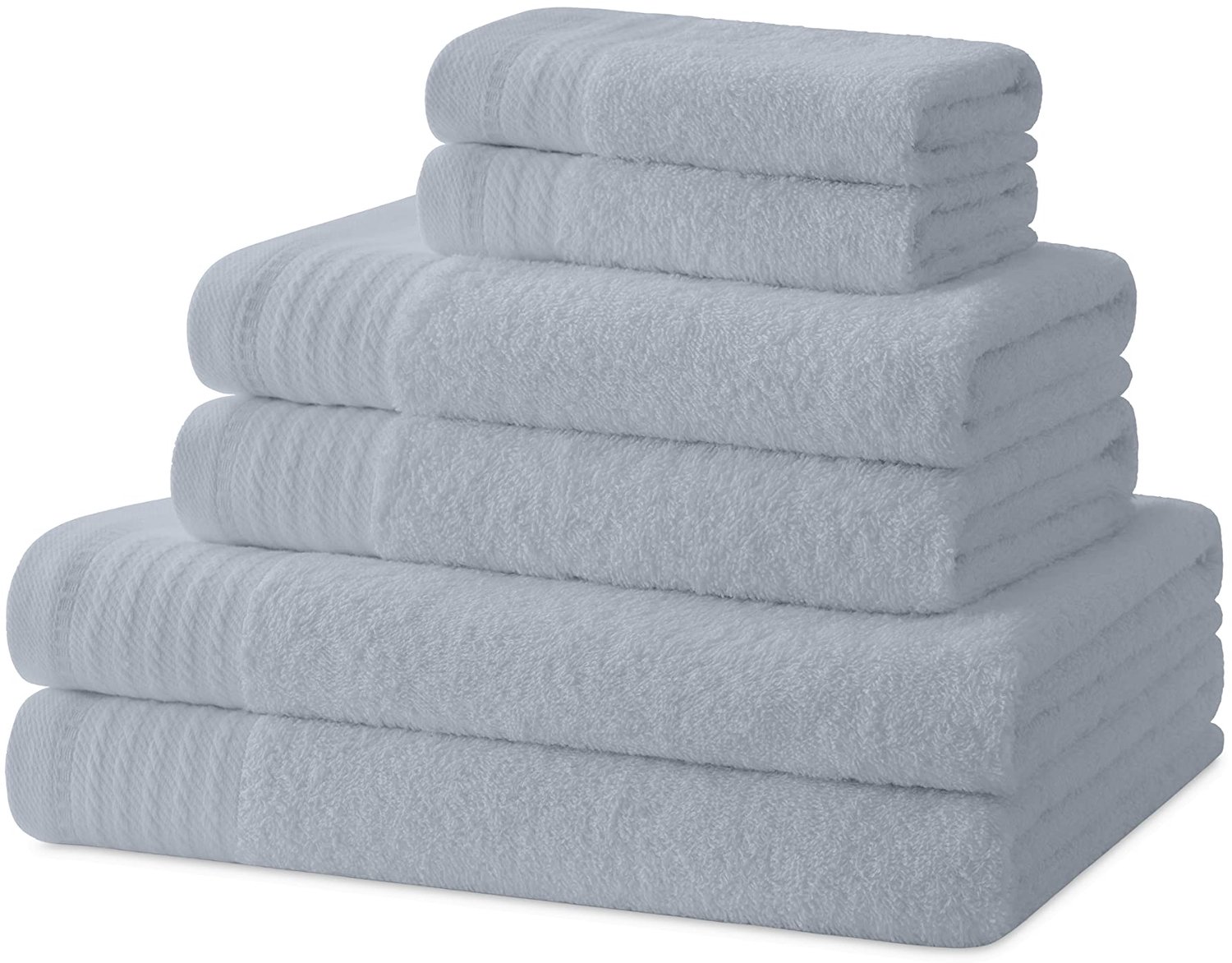 Degrees Home Handdoekenset – 2 douchehanddoeken, 2 handdoeken en 2 bidethanddoeken, 100% katoen, 480 g/m²