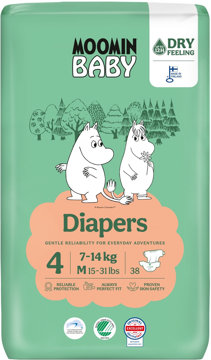 Moomin Baby Eco luiers maat 4 | 42 stuks