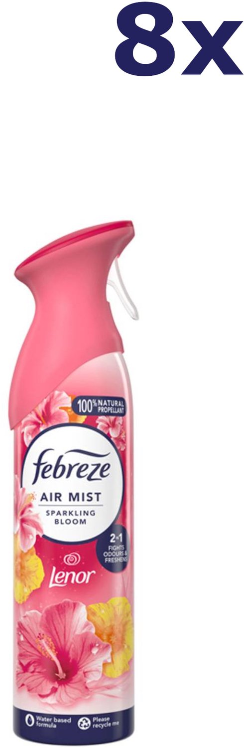 8x Febreze luchtverfrisser 185ml Lenor Sparkling Bloom