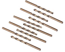 10 stuks HSS-Co-kobaltborenset voor metaal en staal Ø 2.8mm