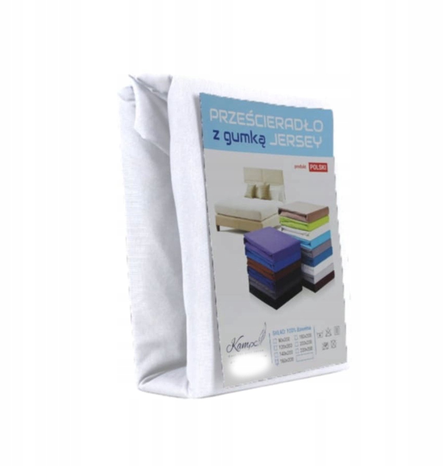 Kam-Pol Jersey Hoeslaken met Elastiek VIP Wit 70x120cm - 30cm Rand