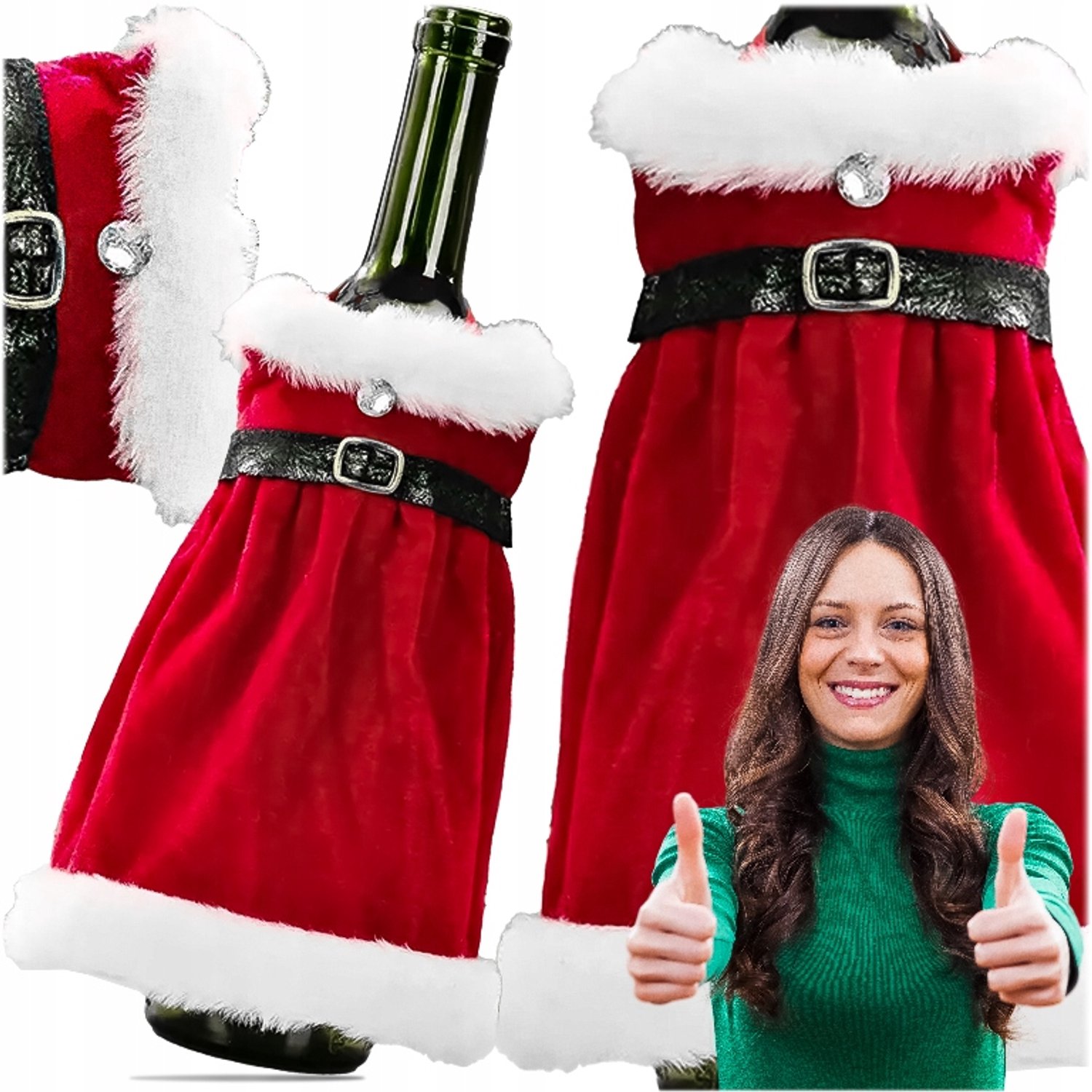 Feestelijke Wijnfleshoes - Kerstdecoratie voor Flessen