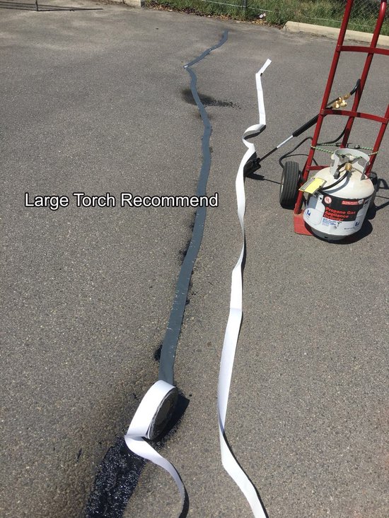 (615) EWT asfalt asfalt parkeerplaats Joint en Crack Sealer Hot-Filler Reparatietape 50 FT lang (2" x 50 ft Tape) — afbeelding 2