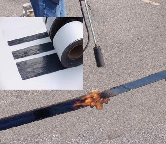 (615) EWT asfalt asfalt parkeerplaats Joint en Crack Sealer Hot-Filler Reparatietape 50 FT lang (2" x 50 ft Tape) — afbeelding 5