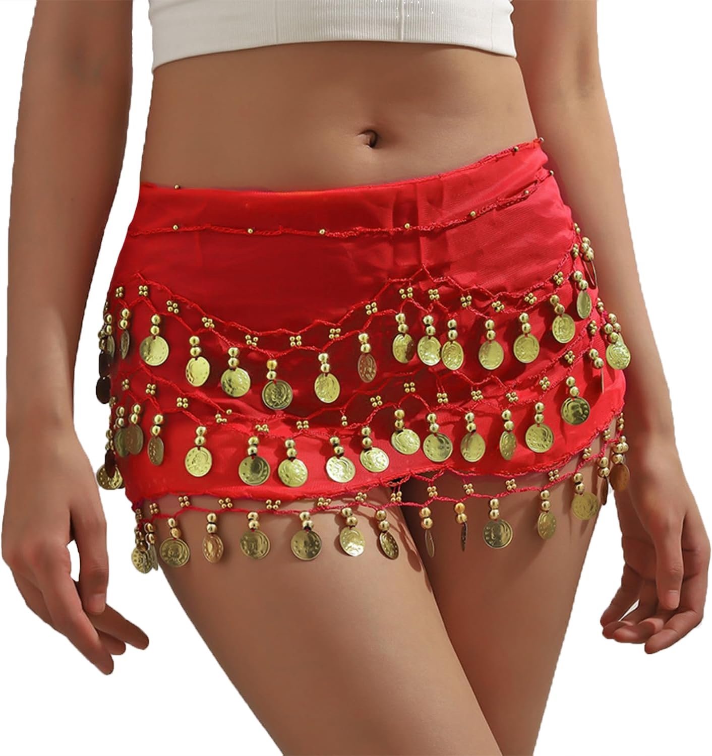 Buikdans Heup Sjaal, Zwarte Buikdans Rok Buikdanser Rok Sparkly voor Vrouwen Yoga Buikdansen