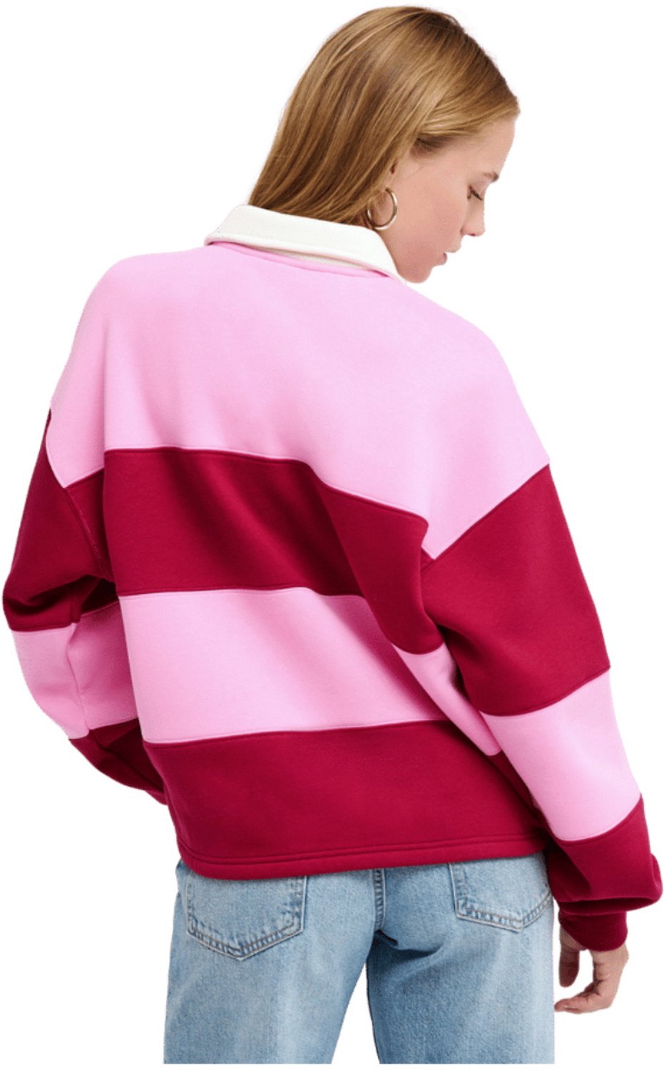 2026 Roxy Dames Steek Je Gedachten Over Shirt Collar Sweatshirt ERJFT0 Roze
