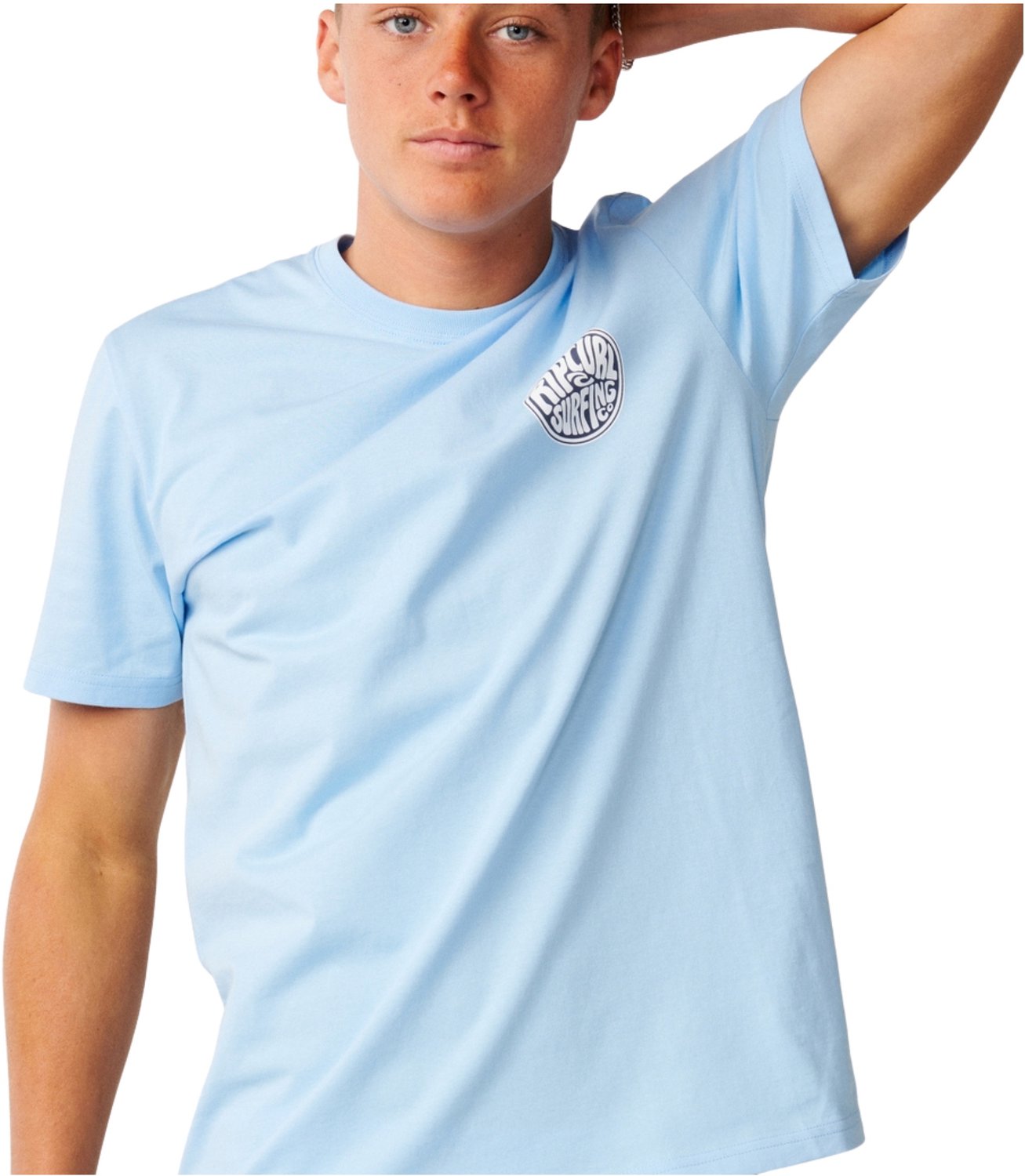 2026 Rip Curl Heren Stroomlijn Borst Logo T-Shirt Bell Blauw