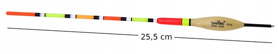 Shark Doorvoer Dobber Balsa 3,0g / 25,5cm - Perfecte Kwaliteit — afbeelding 2