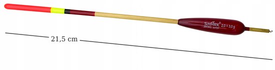Merkloos Waggler Dobber Balsa 2,0+3,0g - 21,5cm Vaste Lood — afbeelding 3