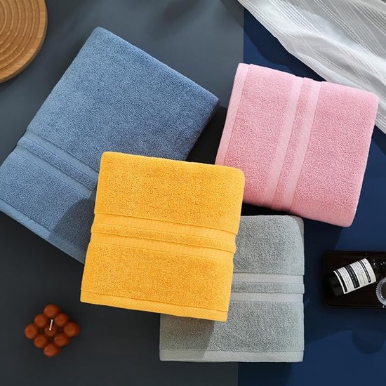 1 stuks keperstof satijnen badhanddoek, multifunctioneel gebruik als bad fitness, badkamer, douche, sport, handdoek, omgaan met verschillende situaties moeiteloos.27,5x55,3 inch (roze) B — afbeelding 3