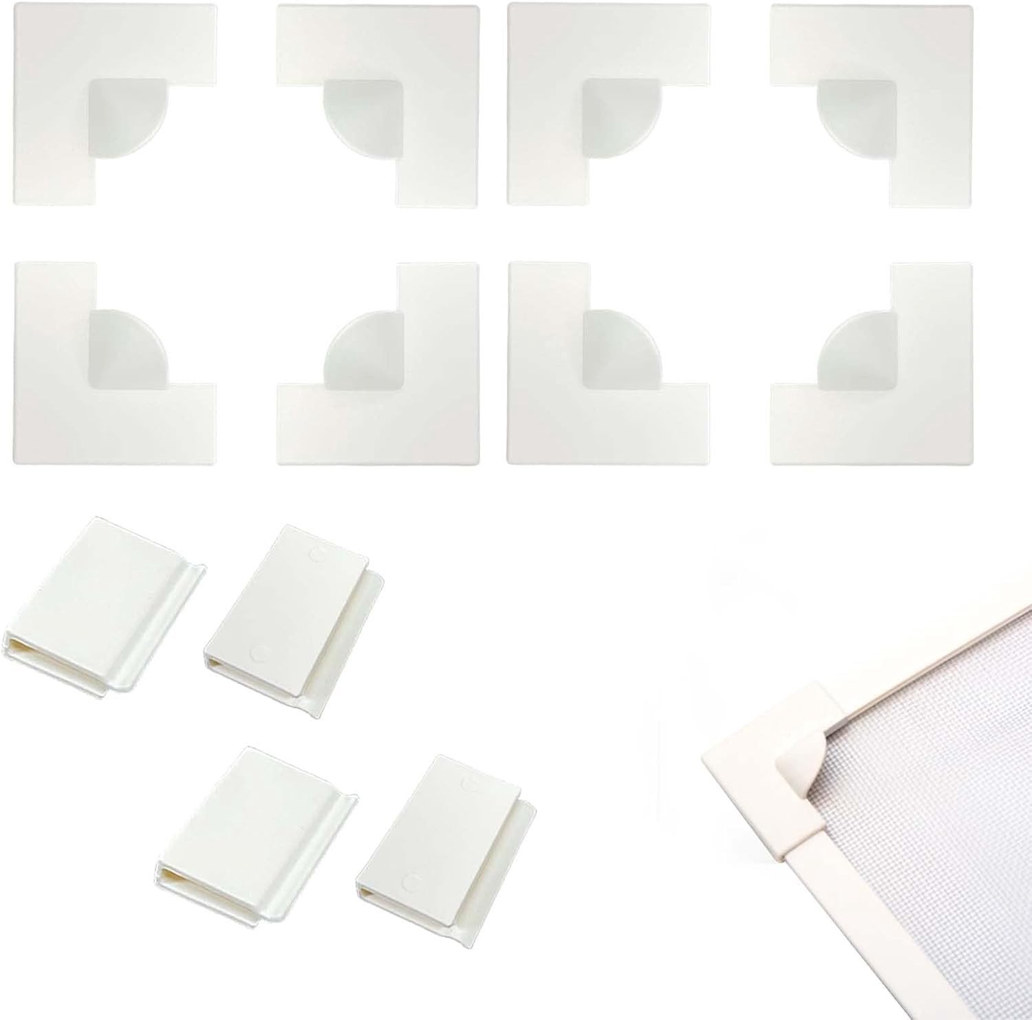 Effectieve Muggennet met Magneten - 8 Hoekstukken en 4 Raamclips - Eenvoudige Installatie voor Optimale Insectenbescherming en Comfort in Huis
