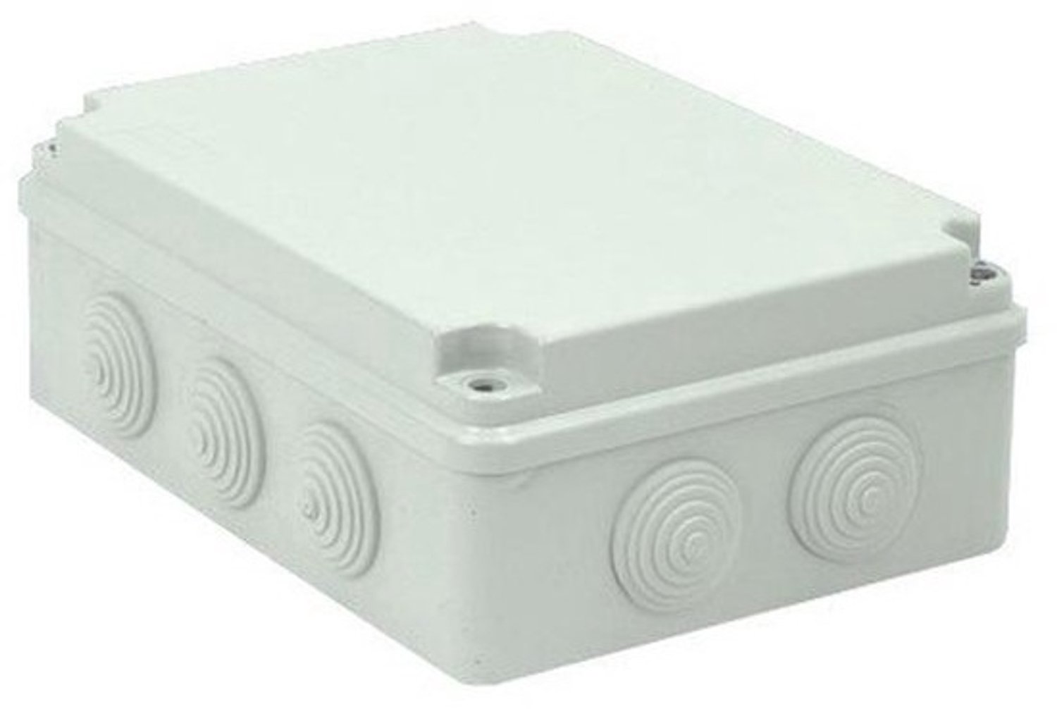 Industriële behuizing - Aftakdoos - Voor bescherming van elektronica - Hermetisch afgesloten - 198 × 148 × 76 mm - Grijs