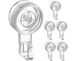 Luxear 6-pack zuignaphaken zonder boren, Max 5KG, zuignaphaken extra sterk