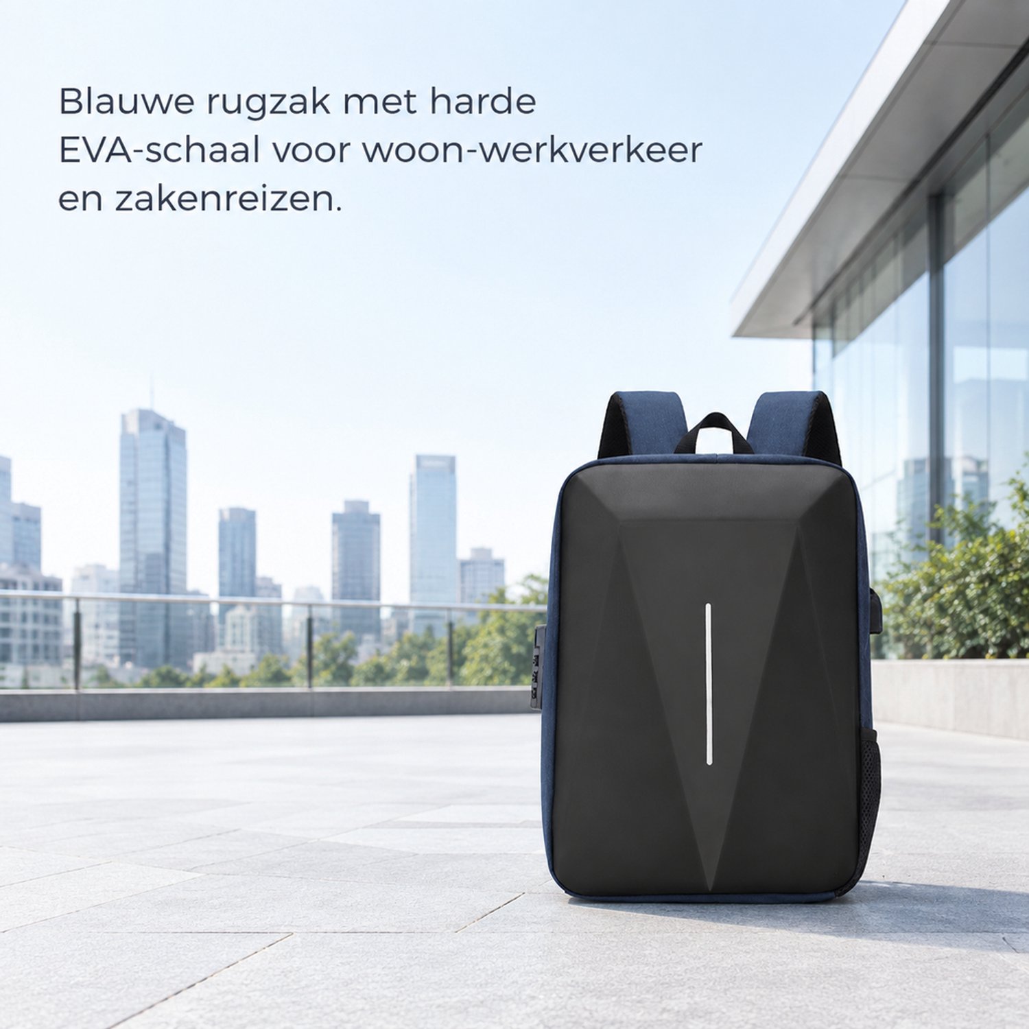 Rugzak - 20-35 l - blauwe EVA-harde schaal - voor zakenreizen