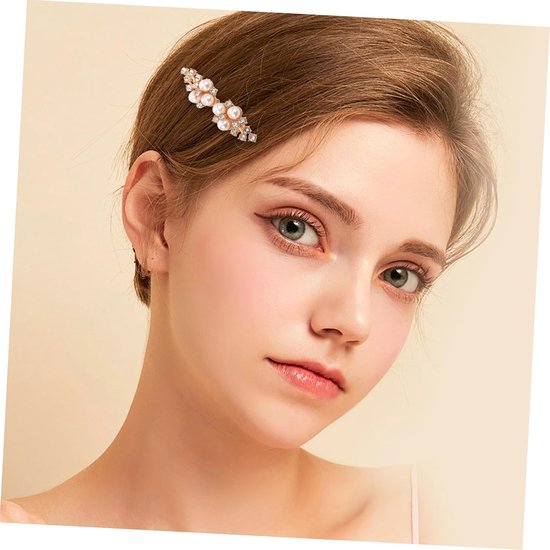 2 Stuks haarkam haaraccessoires bruiloft decoratie Bridal Hair Styling Tools Huwelijksjuwelen haarspelden clips voor haarzijkammen haarkam voor bruiden Bruids haarkam Metaal Gouden — afbeelding 2