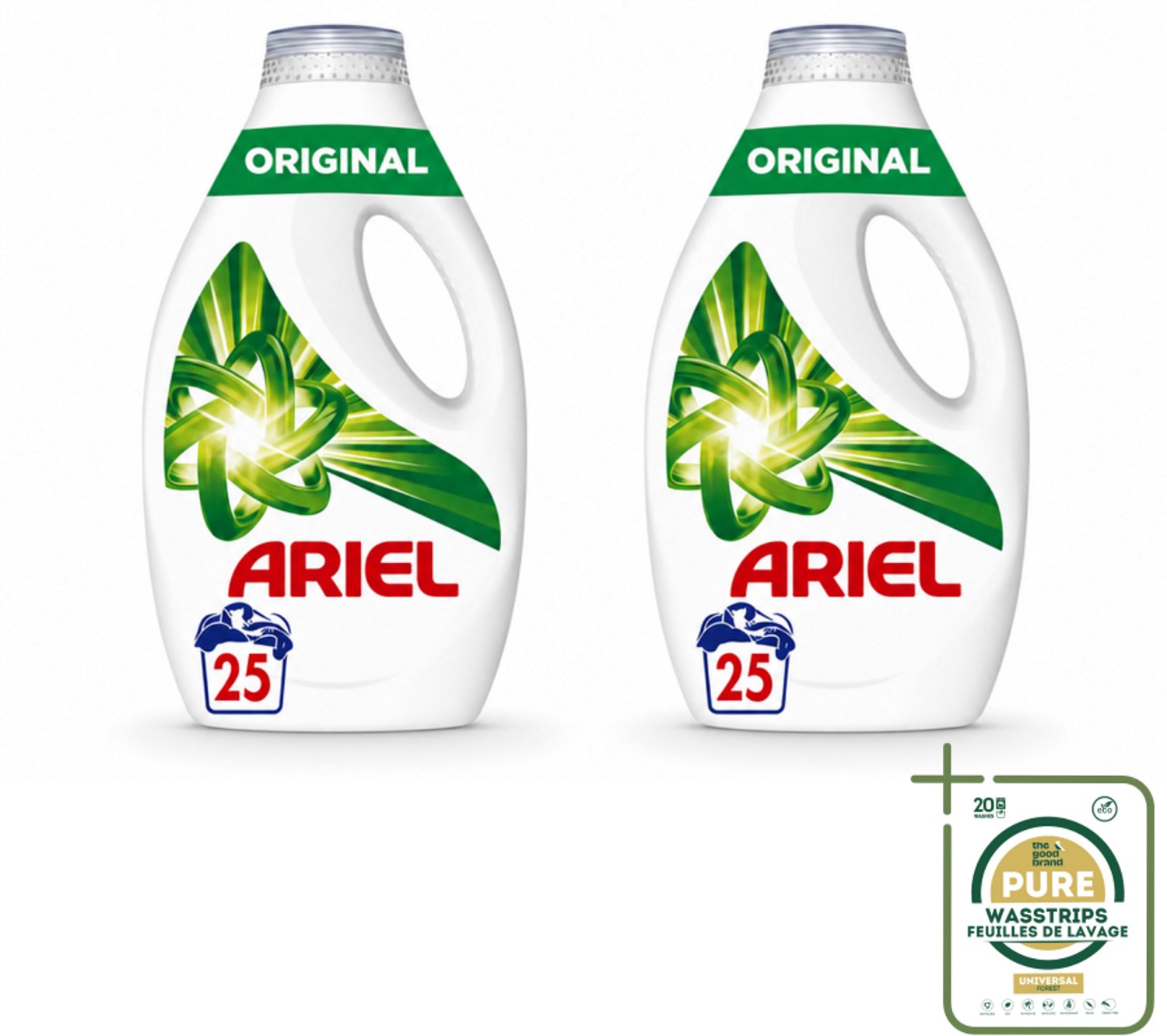 2 x Ariel – Original – Vloeibaar Wasmiddel – 1,13 L - Wasstrips - Vloeibaar Wasmiddel - Wasmiddel Origineel - Fris Wasmiddel - Diepe Reiniging - Koudwasformule