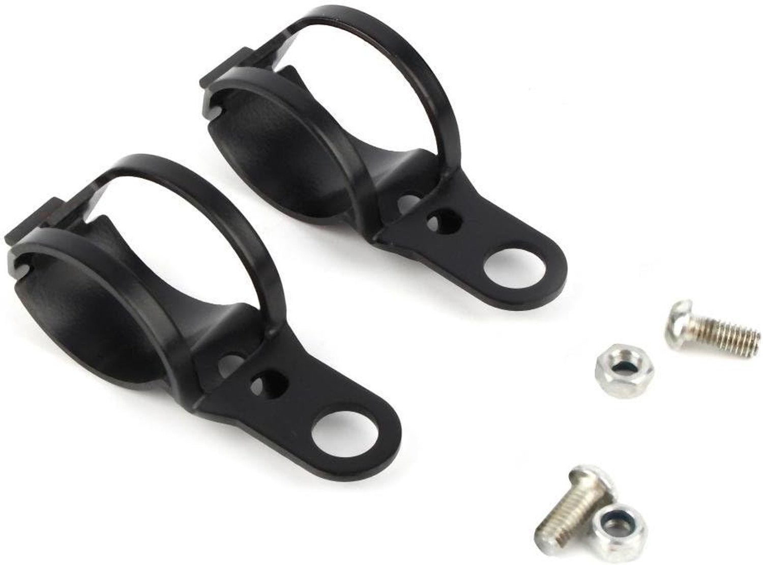 Motorfiets Richtingaanwijzer Houder 2 Stks/Paar Universele Richtingaanwijzer Vork Bevestigingsklem 30-43mm Metalen Vork Verplaatsing Klem, Zwart Lampmodificatie