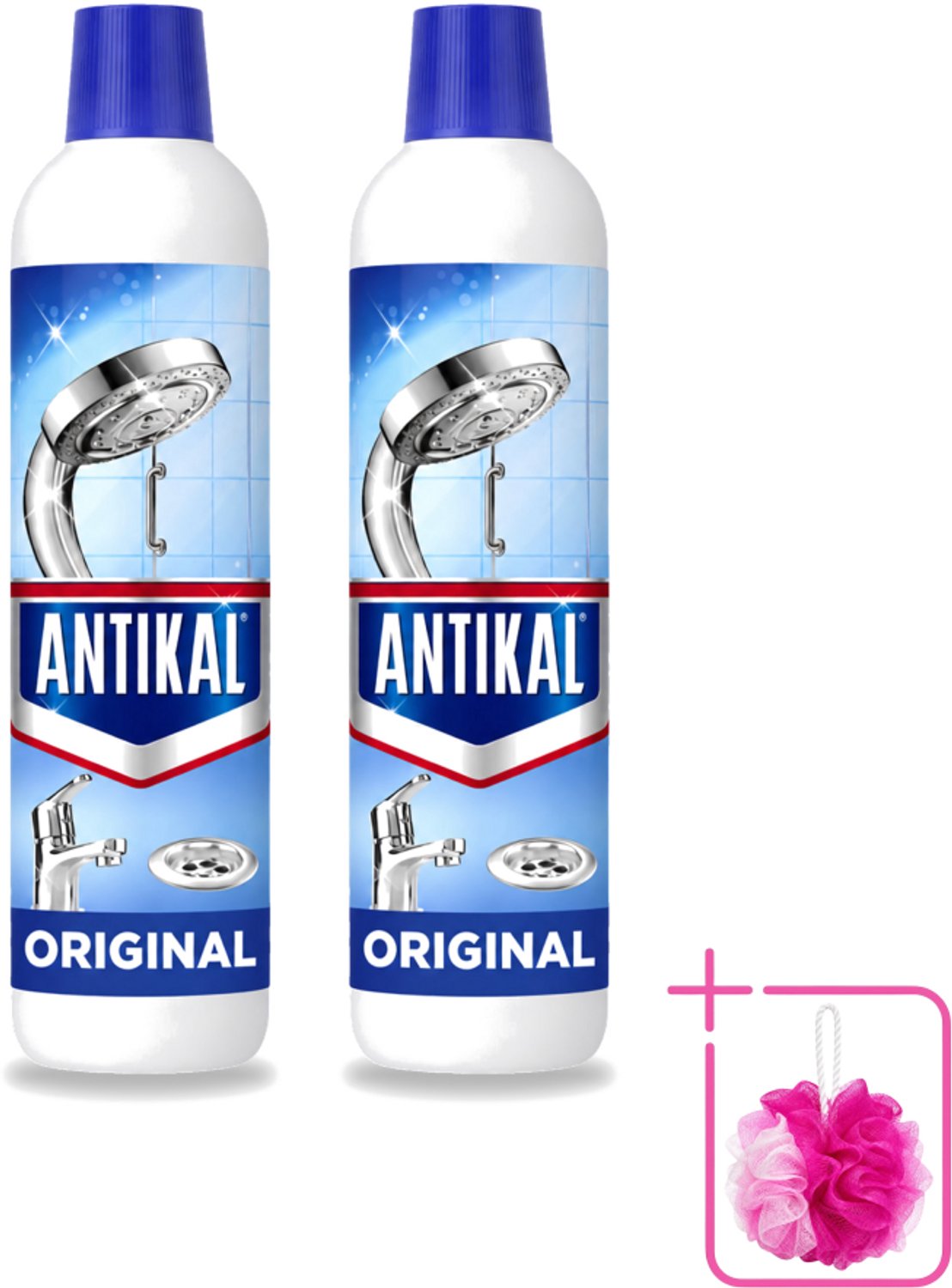 2 x Antikal Original Gel - Kalkreiniger - Extra Hechting - Diepwerkend - 750 ml - Bulkverpakking - Kalkreiniger - Douchemop - Kalkaanslag