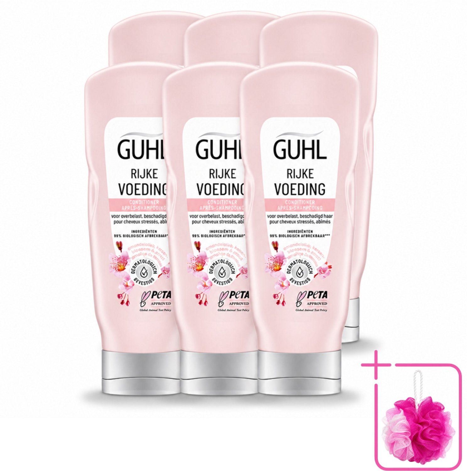 6 x Guhl - Conditioner - Rijke Voeding - 200 ml - Bulkverpakking - Voeding haar - Douchemop - Herstel haar