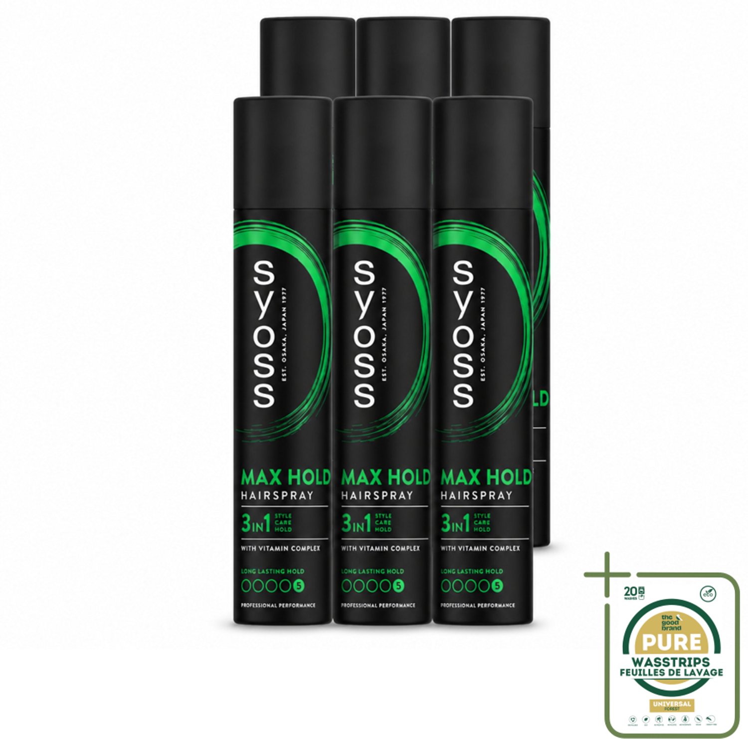 6 x Syoss - Max Hold - Haarspray - 300 ml - Wasstrips - Haarspray - Haarlak - Styling - Haartype - Haarverzorging