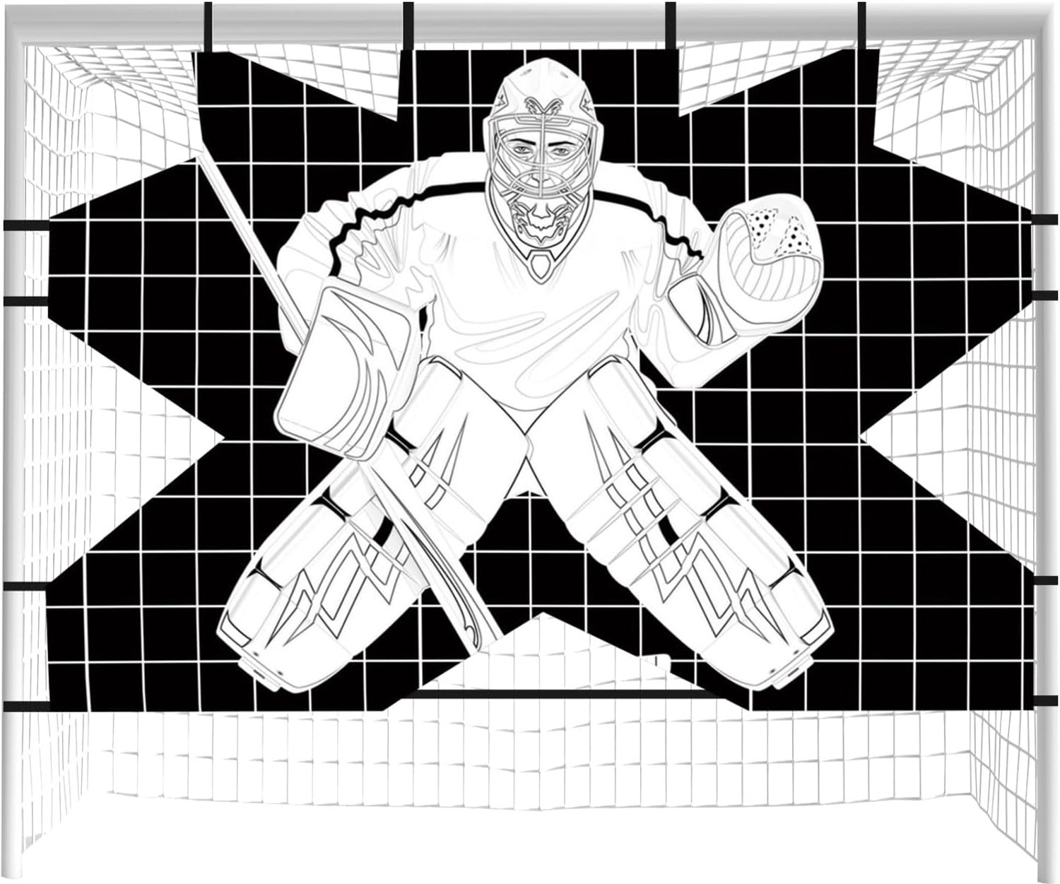 Street Hockey Keeper Target - Precisie Shooting Sheet Doel Oefening Trainer | Duurzame Rating Tool, All Wether Shot Blocker voor Trein Home Toernooien