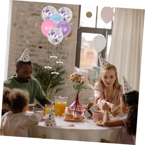 4 Stuks Feestballonaccessoires plastic ballongewichten gewichten van de afstudeerballon folie ballon gewicht ballon accessoires het gewicht van de huwelijksballon magneet — afbeelding 5