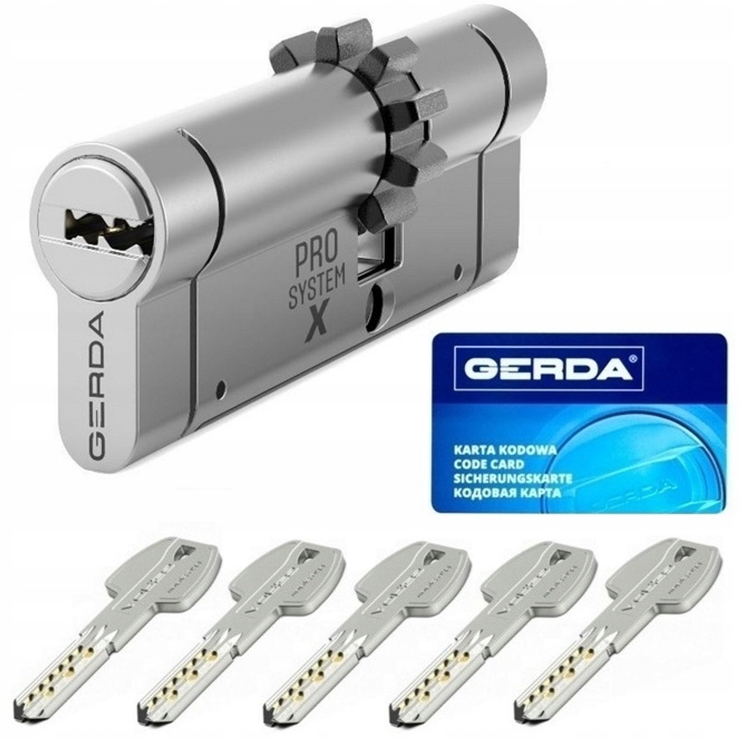 Gerda PRO X Cilinder 35/45mm 80mm Anti-inbraak met Tandwiel