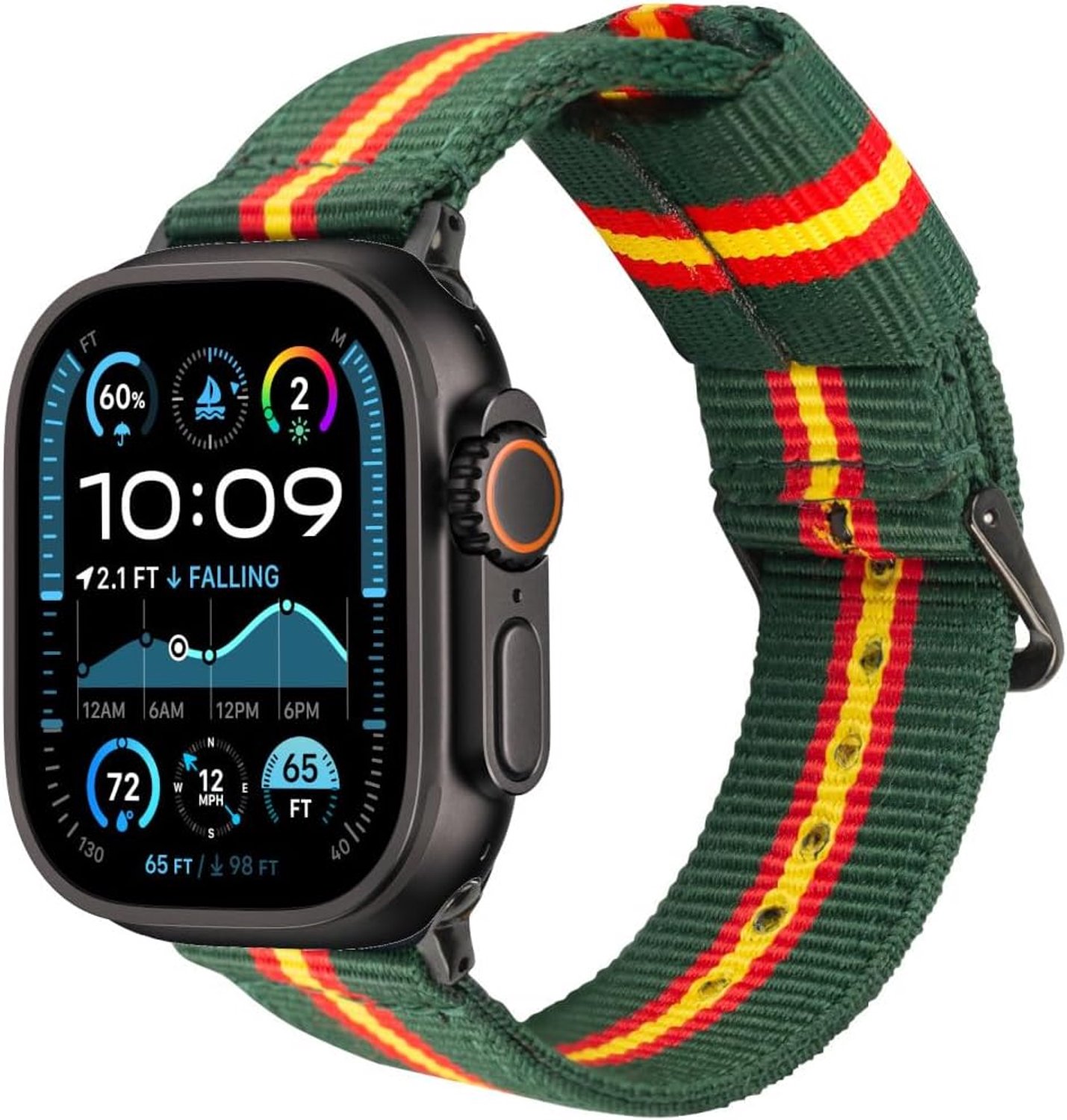 Bandje compatibel met Apple Watch Spanje Vlag Nylon