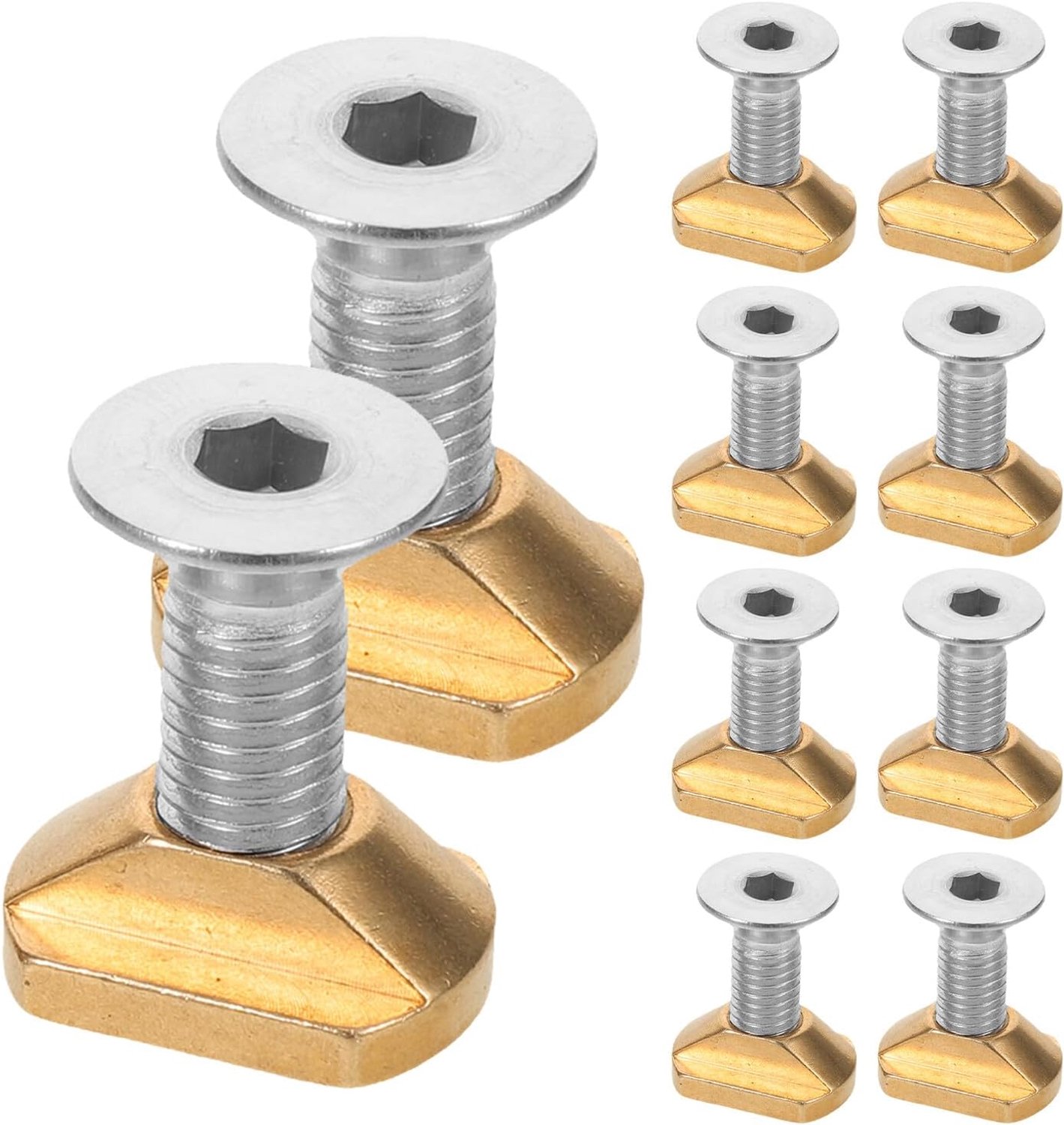 Schroevenset Voor Foliebordhardware Schroeven Messing Foliemoeren Met Ringen Messing T-Moeren Schroeven Voor Surfplankmontage