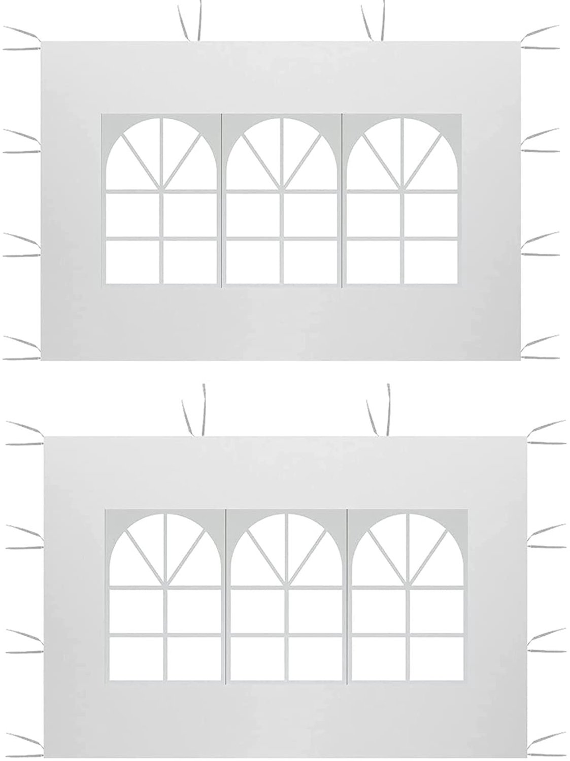 CiCixixi Set van 2 Zijpanelen voor Tuinhuisje/Paviljoen, 3 x 2 m, Waterdichte Oxford Stof met Raam – Vervangende Zijwand voor Buitenfeest en Tuin