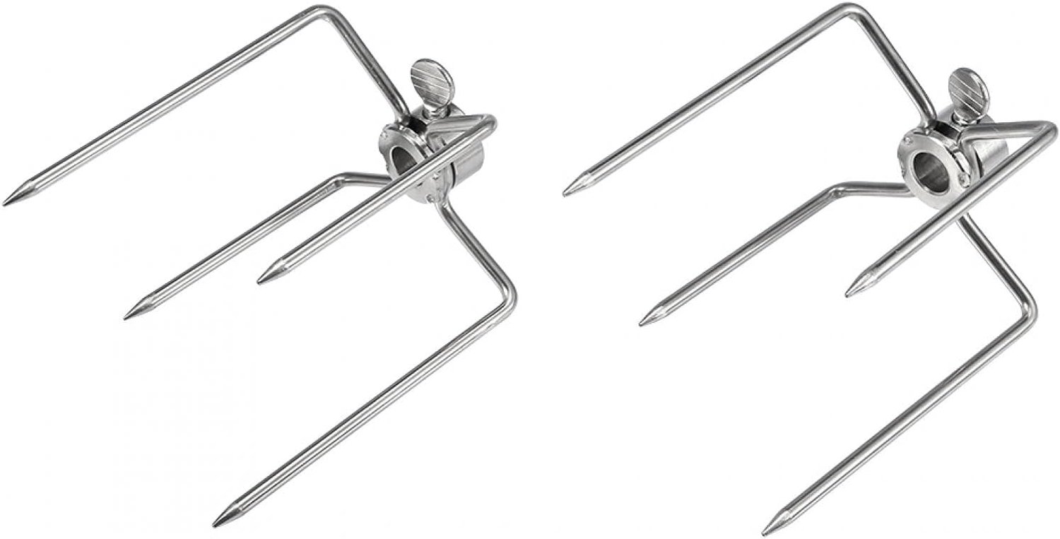 Barbecue Vork, 2 STUKS Multifunctionele Rvs BBQ Marshmallow Hot Dog Smores Spiesjes Roosteren Sticks Vork Grill Roast Spit Tool voor Kampvuur, Camping, Vreugdevuur