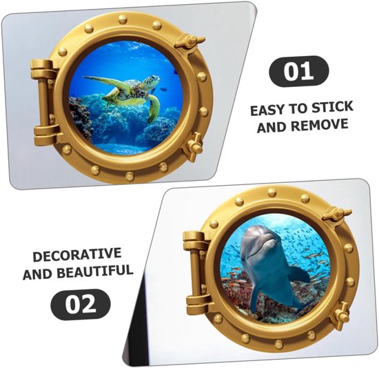 2 Stuks Delige Magnetische Auto Koelkaststickers met Oceaandieren Stevig Gemakkelijk Te Bevestigen Decoratieve Magneetjes voor Auto Koelkast Garage — afbeelding 5