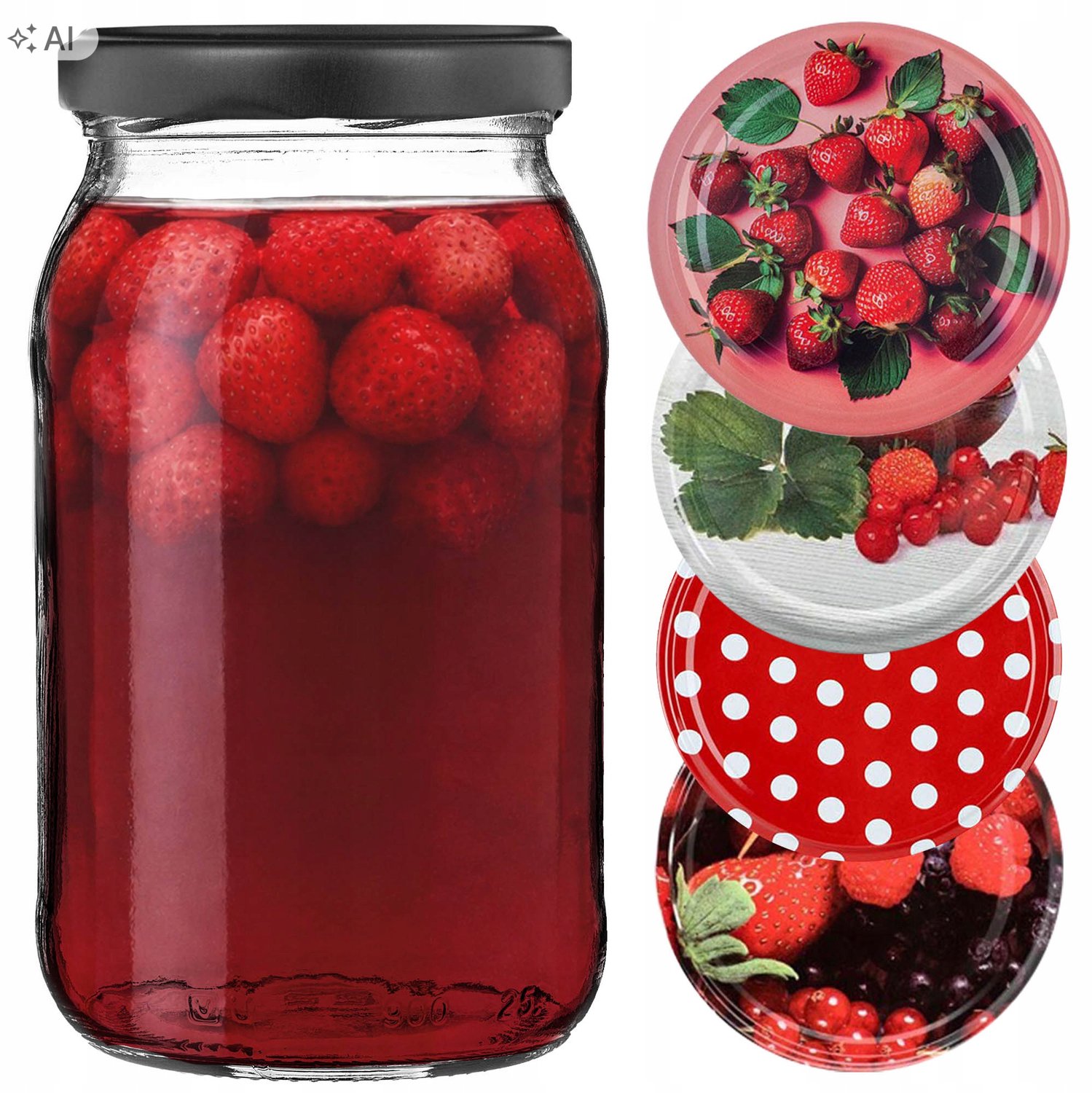 48x Glazen Potten 900ml met Schroefdeksels (Ø82mm) voor Conserveren