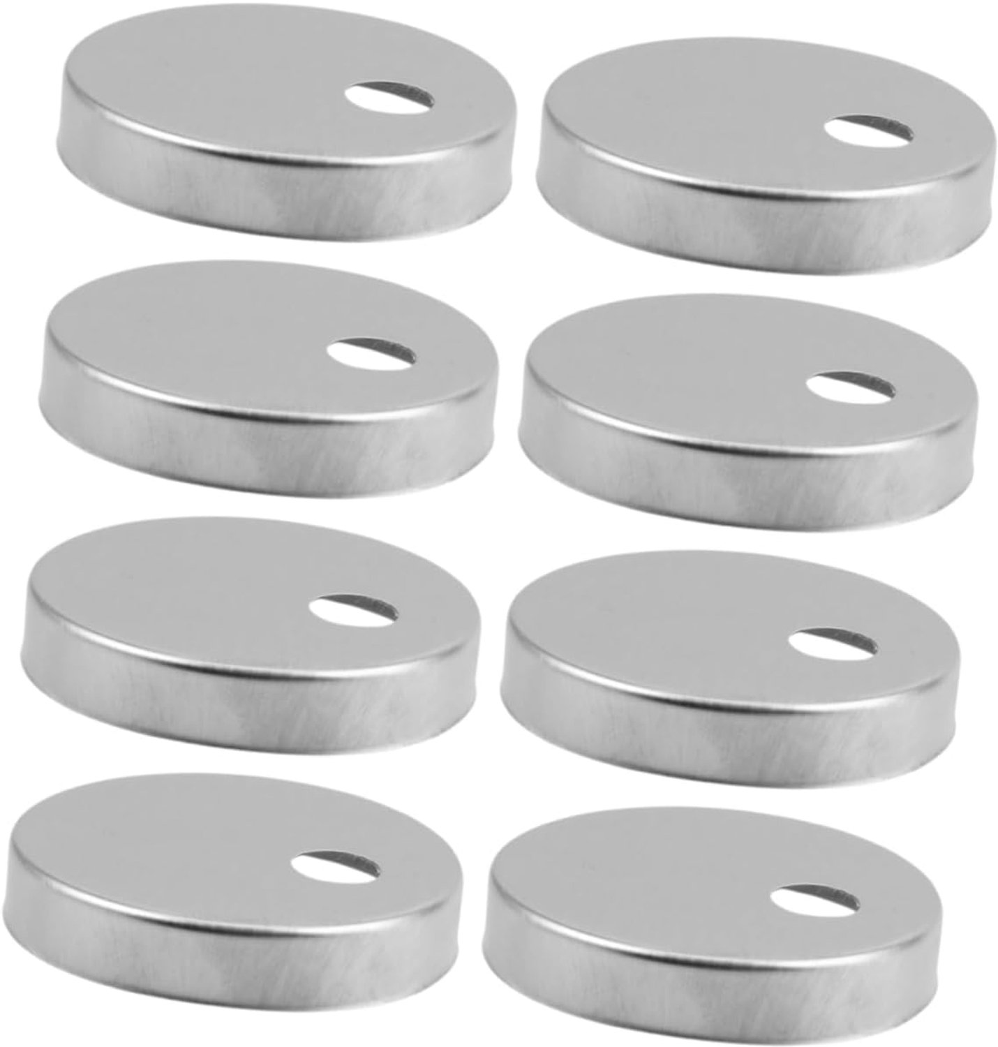 4 Paar Toiletschroefdoppen: Decoratieve Ronde Doppen Van Roestvrij Staal Van 45 Mm Voor Toiletpot - Eenvoudig Te Installeren En Vervangen Boutdop Verbetert De Esthetiek Van De