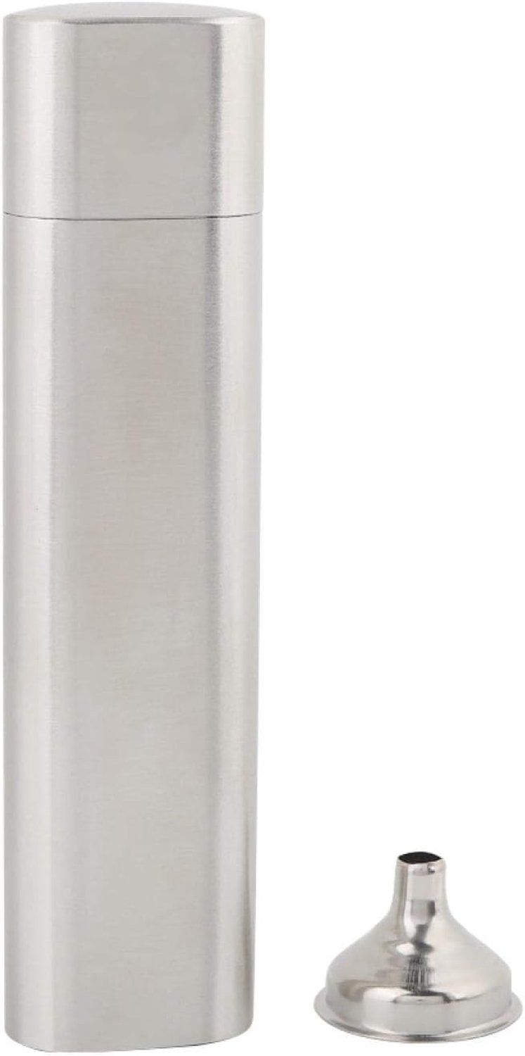 Sigarenhouder, 7.1 * 1.8 * 1in Rvs Pocket 2-Tubes Hip Sigaar Case Kolf en Sigaar Houder Humidor, Bruidsjonkers Geschenken