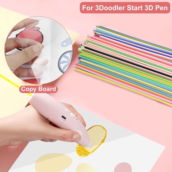 160 stuks 3D Doodler Pen navullingen, 3D Printing Pen Filament, Filament Vullingen PLA Draden, 3D Filament Vullingen PLA voor 3Doodler PCL, 32 Kleuren Elke Kleur 75cm, met 22 pagina's Fotoalbum en — afbeelding 2