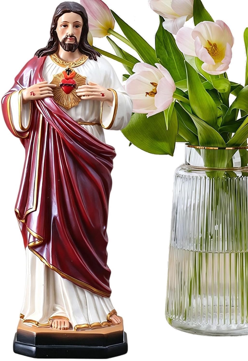 Jezus standbeeld hars katholiek standbeeld decor