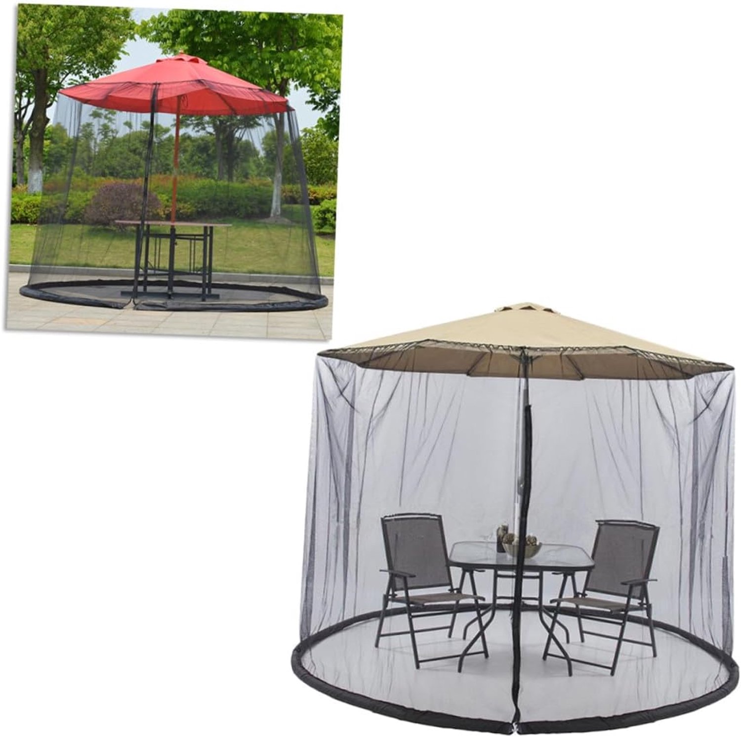 Overkapping Met Net Parasol Voor Tuintafel Beestje Parasols Black