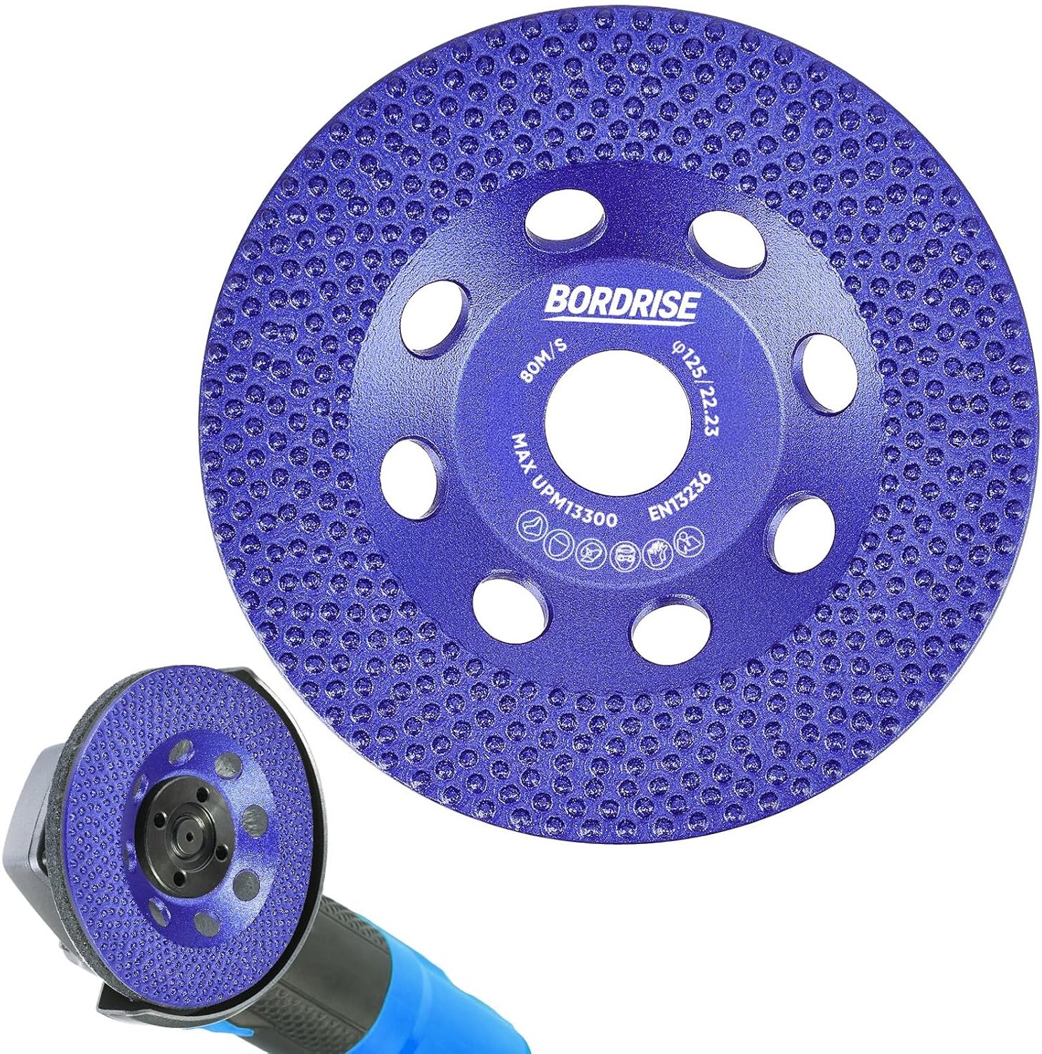 Diamond Grinding Disc, 125 mm, Diamond Grinding Disc, Diamond Grinding Wheel for Concrete, Stone Paint, Facade Colour - ShopVlot