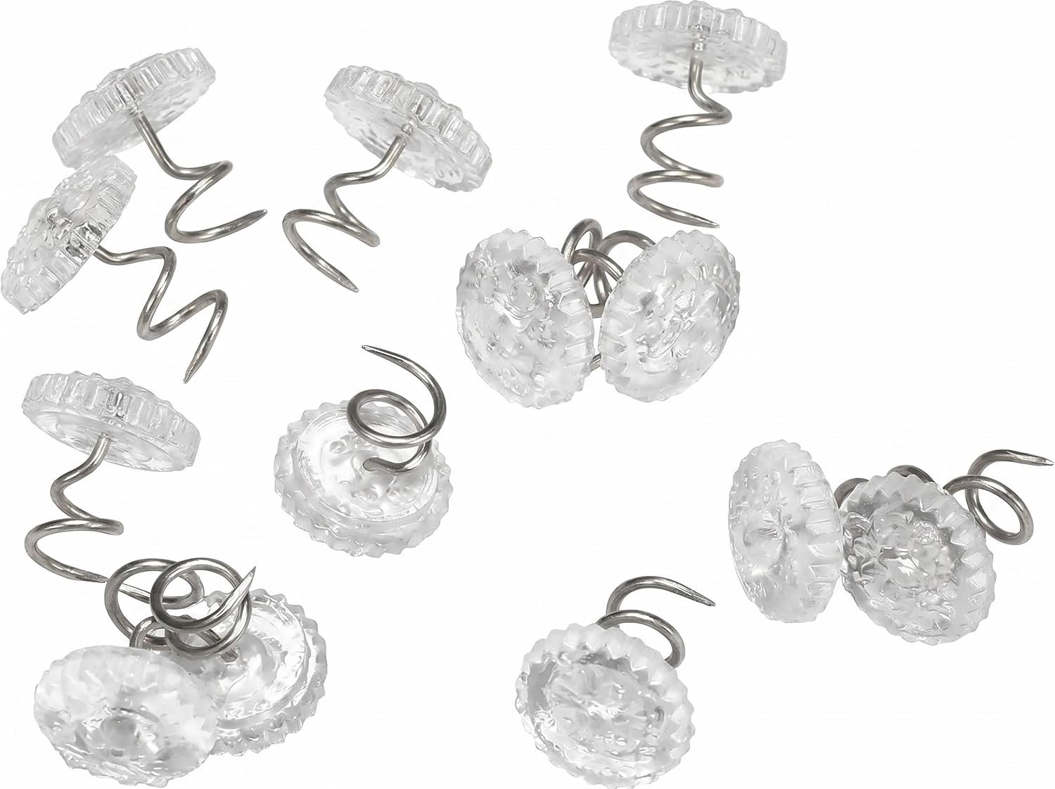 Attmu Clear Heads Twist Pins voor bekleding, hoezen en bedrokken, 0,5 inch bedrok pins (200 stuks)