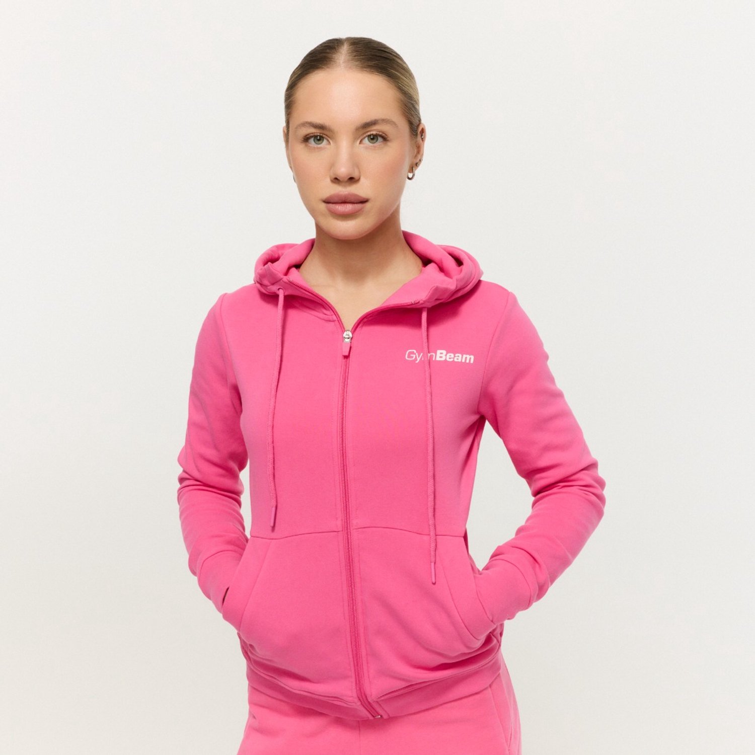 GymBeam Women's Limitless Zip Up Hoodie Dragonfruit M