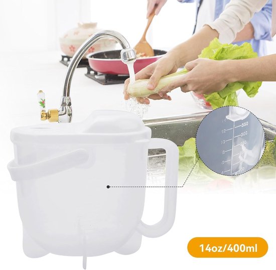 Rijstwasser, lichtgewicht rijstkom, plastic rijstzeef, meelfilter, graanwassing, keukenfilter met handvat, reiniging van granen, groenten en fruit — afbeelding 3