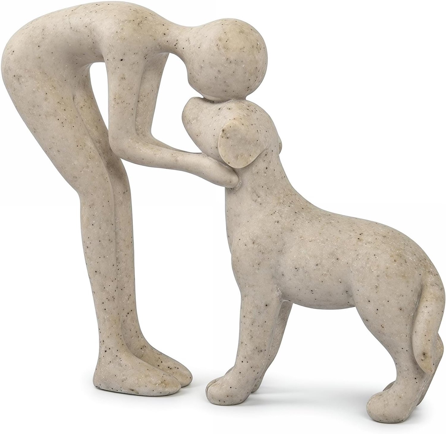 Decoratieve hondenfiguur man en hond