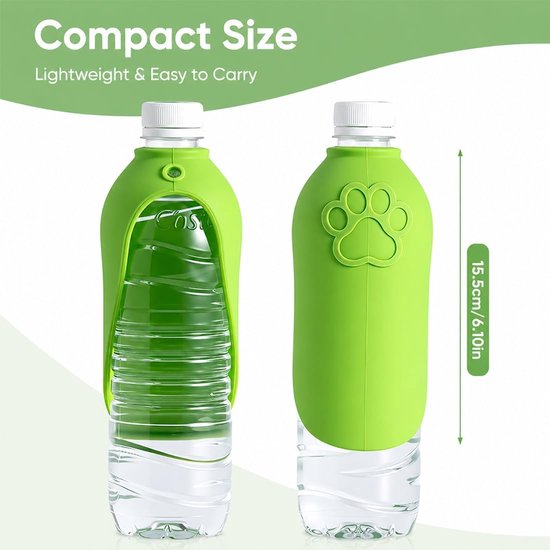 2 stuks draagbare drinkfles voor honden 800 ml, waterfles met geïntegreerde drinkbak voor wandelingen, trektochten,kleine honden, katten en uitstapjes — afbeelding 3