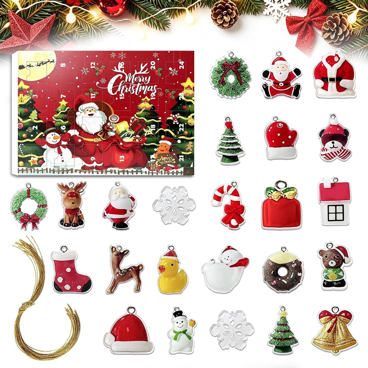 Adventskalender 2026, 24 dagen kerstadventskalender, kerstversiering