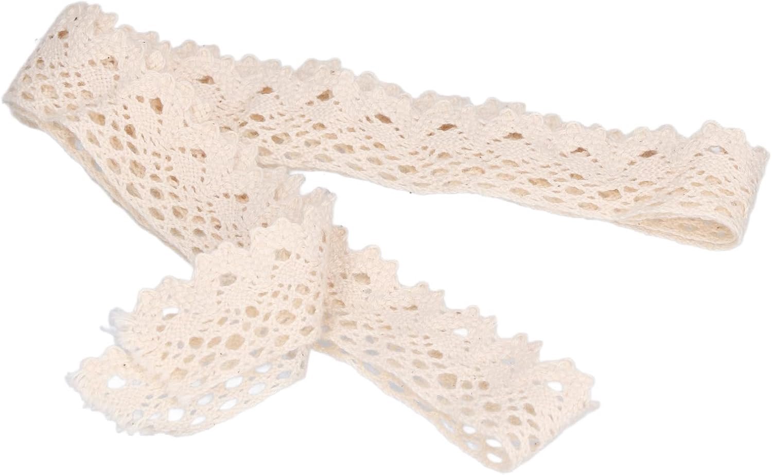 Katoenen kantlint Prachtige afwerking Handwerk voor het maken van een huwelijksfeest (Cream White)