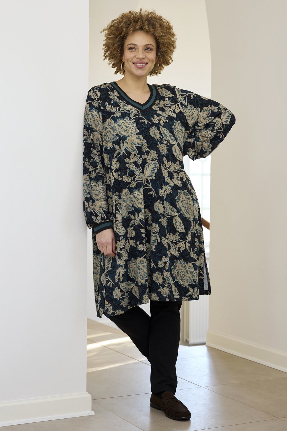 ZHENZI tuniek jurk jersey print